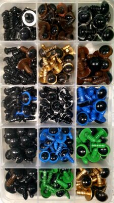 Sicherheitsaugen – 2x – schwarz – 6mm